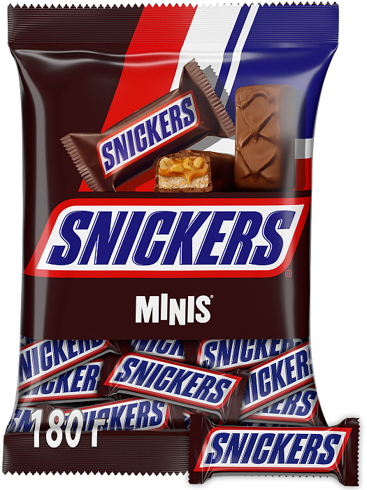 Ассорти MinisMix шоколадные конфеты Snickers (2х180г), Twix (2х184г) купить в интернет-магазине icover