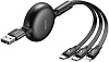 Кабель для iPod, iPhone, iPad Baseus Little Octopus 3-in-1 USB For M+L+T (CAMLT-ZY01) 3.5 A 1.2 m (Black) купить в интернет-магазине icover