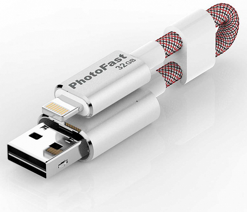 Флеш-накопитель PhotoFast MemoriesCable GEN3 32Gb USB-C адаптер (Silver) купить в интернет-магазине icover