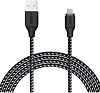 Кабель Aukey Braided Nylon (CB-AM1) microUSB to USB-A 1.2m (Black) купить в интернет-магазине icover