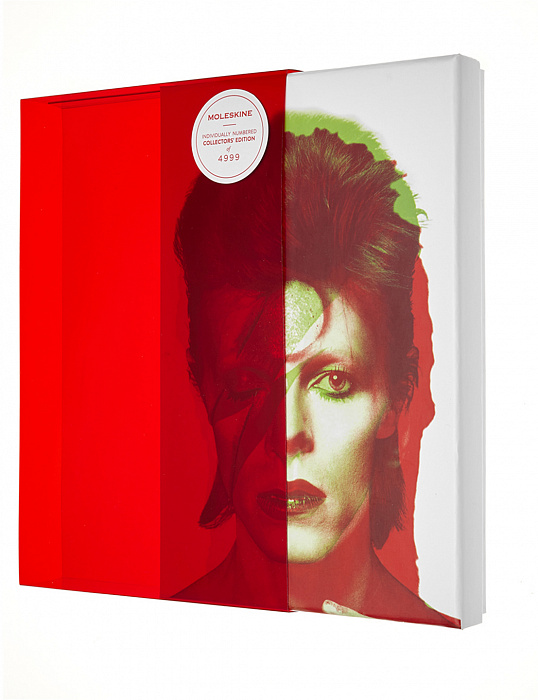 Блокнот Moleskine David Bowie Limited Edition Large (LEDBQP060CLT) в линейку (White/Red) купить в интернет-магазине icover