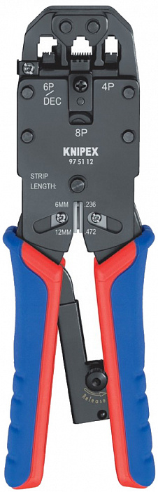 Knipex KN-975112 - обжимник ручной (Red/Blue) купить в интернет-магазине icover