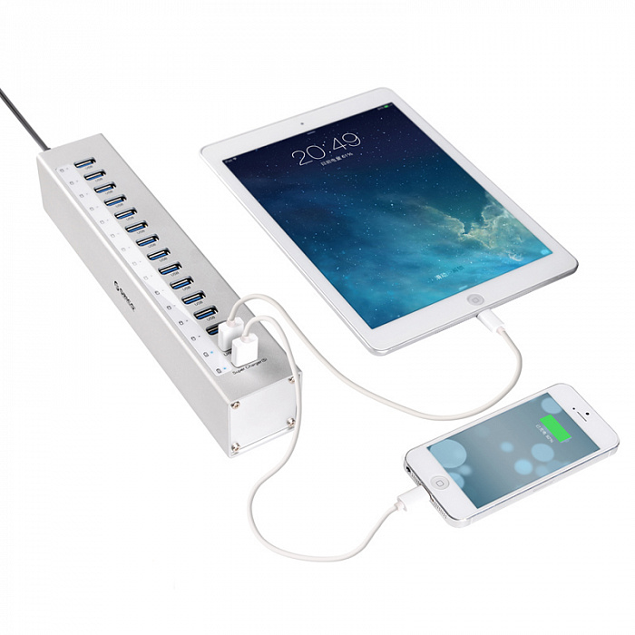 Orico A3H13P2 - концентратор USB 3.0 (Silver) купить в интернет-магазине icover