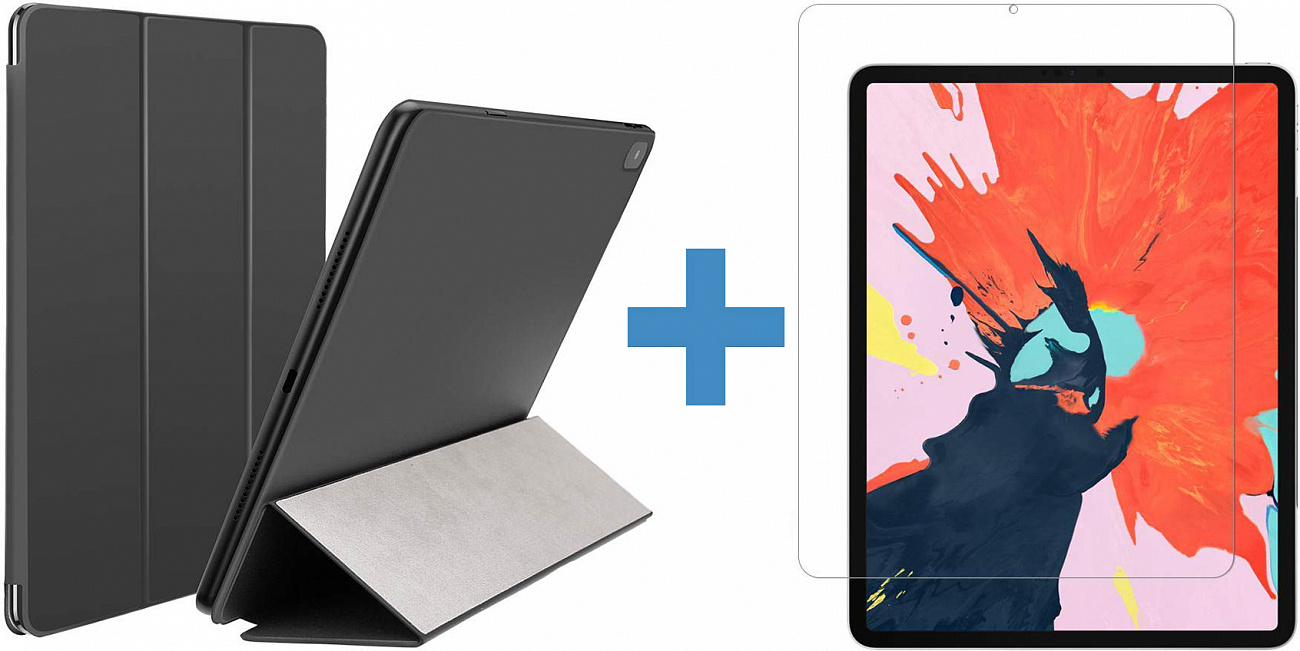 Комплект Baseus Simplism Y-Type Leather LTAPIPD-ASM01 + Tempered Glass SGAPIPD-CX02 для iPad Pro 11 (Black) купить в интернет-магазине icover