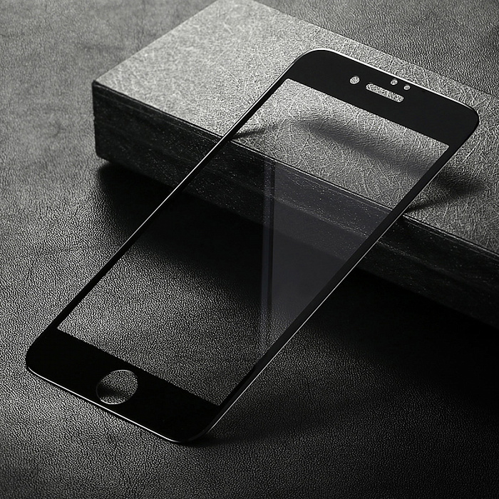 Защитное стекло Baseus Silk-screen Tempered Glass Film (SGAPIPH7SP-ASL01) для iPhone 8 Plus (Black) купить в интернет-магазине icover