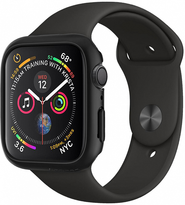 Чехол Spigen Thin Fit (061CS24484) для Apple Watch Series 4 40 mm (Black) купить в интернет-магазине icover