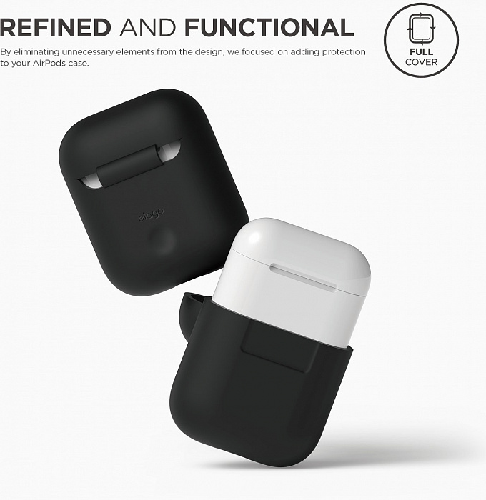 Чехол Elago Silicone Case (EAPSC-BK) для AirPods (Black) купить в интернет-магазине icover