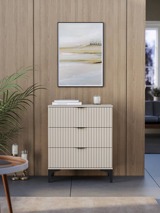 Комод RIDBERG ANDRE 3Я (Cashmire/Black) купить в интернет-магазине icover
