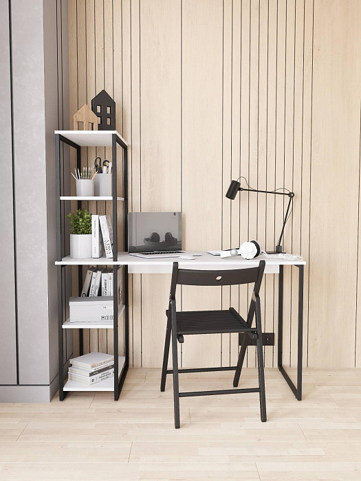 Стол-стеллаж лофт RIDBERG MEMPHIS (White/Black) купить в интернет-магазине icover