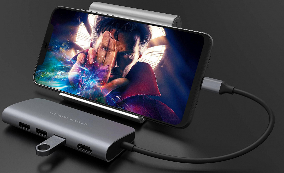 USB-концентратор HyperDrive Power 9-in-1 USB-C HD30F (Grey) купить в интернет-магазине icover