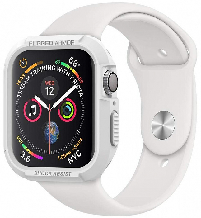 Чехол Spigen Rugged Armor (061CS24482) для Apple Watch series 4/5/6/SE/7 40/41 mm (White) купить в интернет-магазине icover
