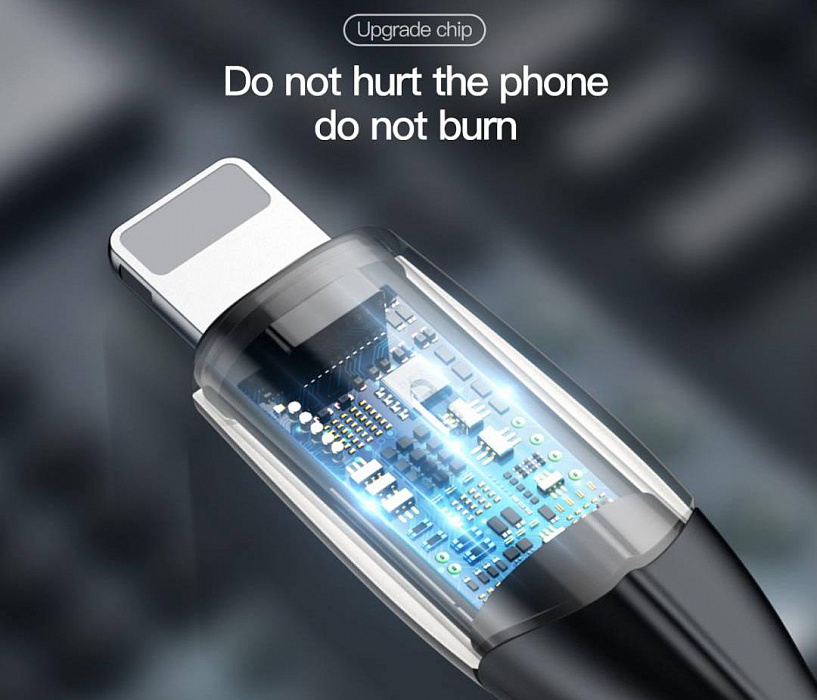 Кабель Baseus Horizontal Data Cable (CALSP-B01) USB/Lightning 1m (Black) купить в интернет-магазине icover