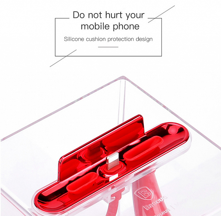 Док-станция Baseus Amplify Sound Charging Station (SUHJH-09) для iPhone (Red) купить в интернет-магазине icover