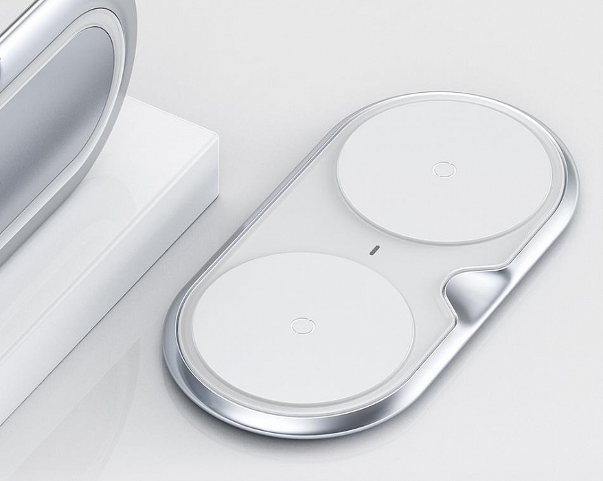Беспроводное зарядное устройство Baseus Dual Wireless Charger (WXXHJ-A0S) на два устройства (Silver) купить в интернет-магазине icover