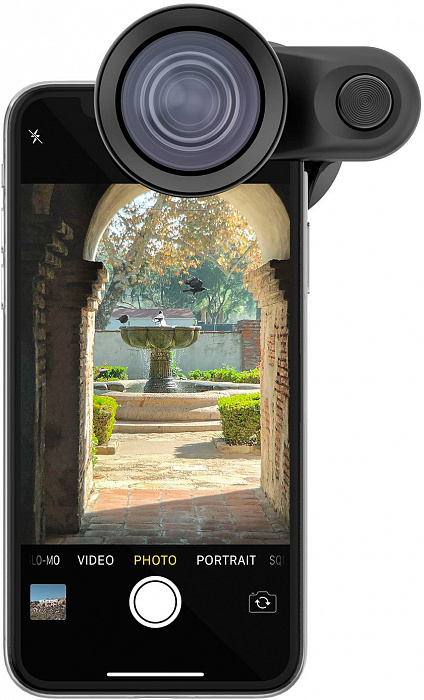 Набор объективов Olloclip Super-Wide Pro + Telephoto Pro (OC-0000299-EU) для iPhone Xs Max (Black) купить в интернет-магазине icover