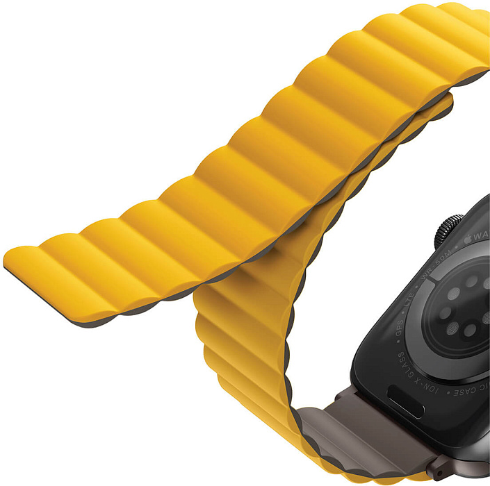 Ремешок Uniq Revix reversible Magnetic (45MM-REVMUSKAK) для Apple Watch 42/44/45 mm (Mustard/Khaki) купить в интернет-магазине icover