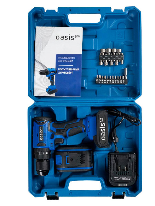 Аккумуляторный шуруповерт Oasis ASU-18V PRO (Blue) купить в интернет-магазине icover