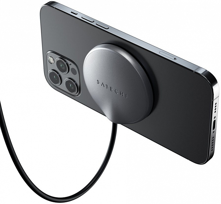 Беспроводное зарядное устройство Satechi USB-C Magnetic Wireless Charging Cable ST-UCQIMCM (Space Grey) купить в интернет-магазине icover