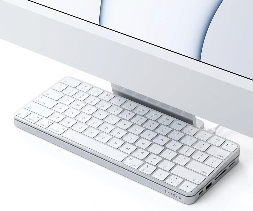 Док-станция Satechi USB-C Slim Dock для iMac 24" (Silver) купить в интернет-магазине icover