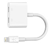 Переходник Belkin Lightning Audio + Charge RockStar для iPhone7/7Plus (White) купить в интернет-магазине icover