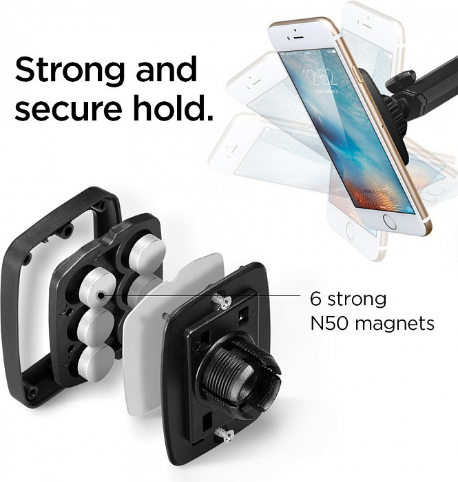 Держатель Spigen Kuel H35 Car Mount (000CG21496) для смартфонов (Black) купить в интернет-магазине icover