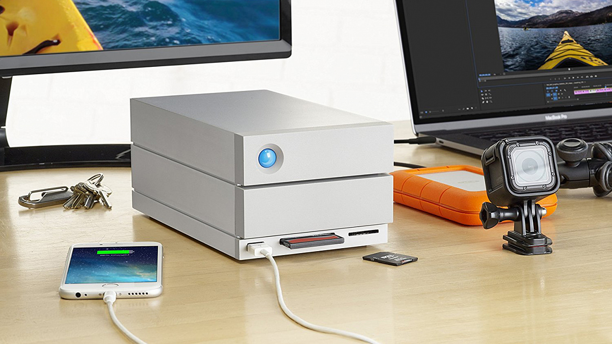 Сетевое хранилище LaCie 2big Dock (STGB28000400) Thunderbolt 3 28Tb (Silver) купить в интернет-магазине icover