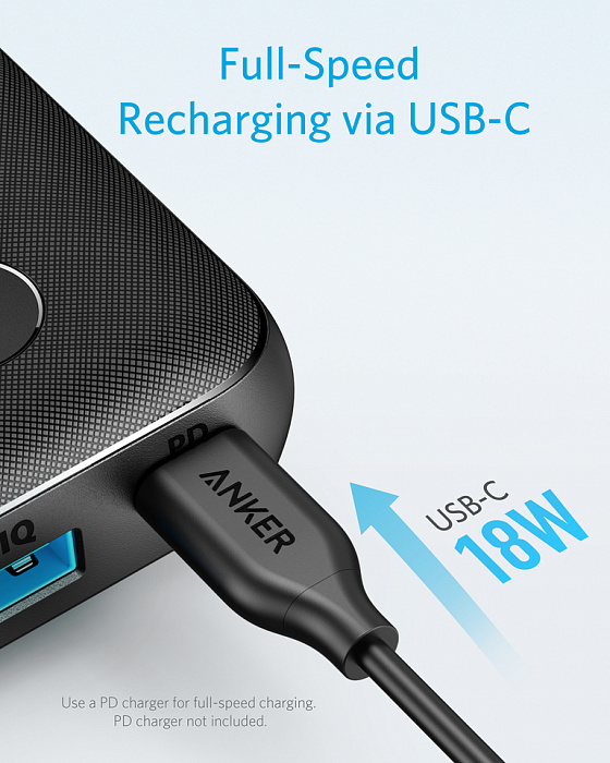 Внешний аккумулятор Anker PowerCore PD Redux (A1239) USB-C 10000 mAh (Black) купить в интернет-магазине icover