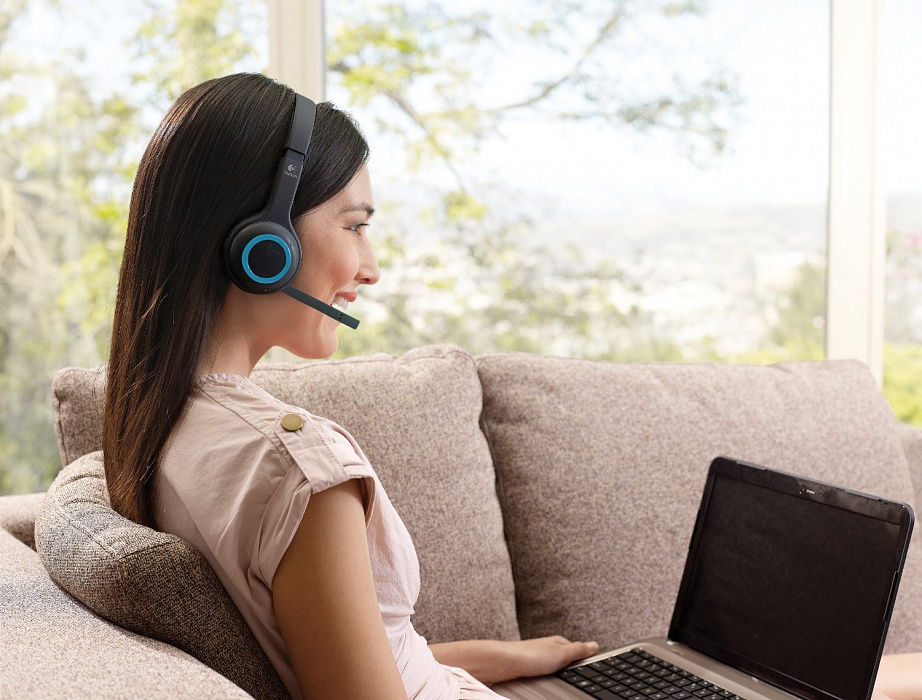 Беспроводные наушники Logitech Wireless Headset H600 981-000342 с микрофоном (Black) купить в интернет-магазине icover