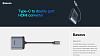 Переходник Baseus Enjoy HUB USB Type-C - HDMI 2x PD HD - USB Type-C (CAHUB-I0G) (Deep Grey) купить в интернет-магазине icover