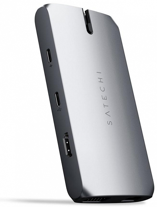 Хаб Satechi USB-C On-the-Go MultiPort Adapter ST-UCMBAM (Space Grey) купить в интернет-магазине icover