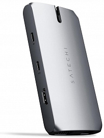 Хаб Satechi USB-C On-the-Go MultiPort Adapter ST-UCMBAM (Space Grey) купить в интернет-магазине icover