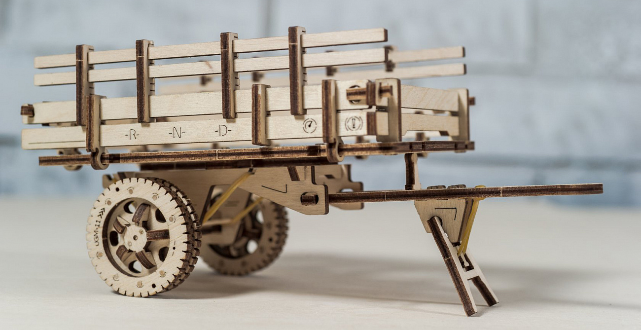 3D-пазл UGears Полуприцеп для модели Пожарная лестница (70022) купить в интернет-магазине icover
