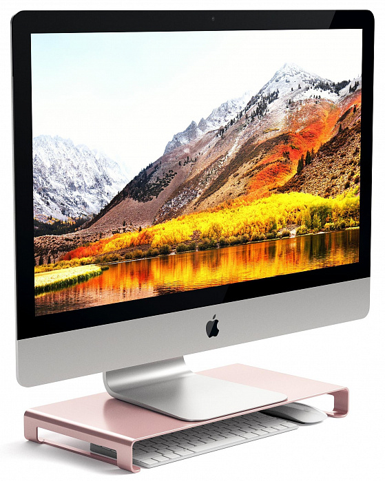 Подставка для монитора Satechi Universal Aluminum Unibody ST-ASMSR (Rose Gold) купить в интернет-магазине icover
