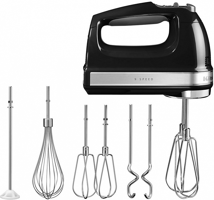 Миксер ручной KitchenAid 9-Speed Hand Mixer 5KHM9212EOB (Onyx Black) купить в интернет-магазине icover