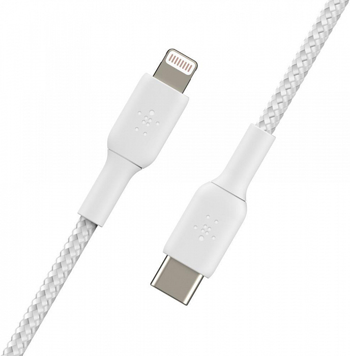 Кабель для iPod, iPhone, iPad Belkin Boost Charge USB-C/Lightning 1m CAA004bt1MWH (White) купить в интернет-магазине icover