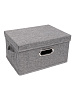 Коробка для хранения вещей тканевая Ridberg 32 х 24 х 18 см (Grey) купить в интернет-магазине icover