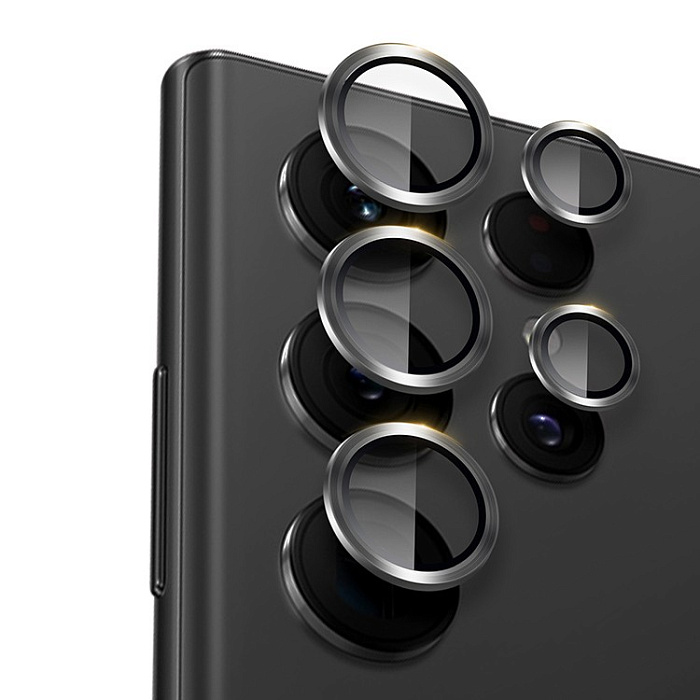 Защитное стекло для камеры BlueO Camera lens Armor metal для Samsung Galaxy S23 Ultra  5 шт. (Black) купить в интернет-магазине icover