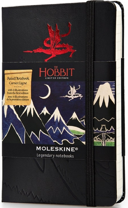 Moleskine Hobbit-2 Pocket (LEHOBMM710) - блокнот в линейку (Black) купить в интернет-магазине icover