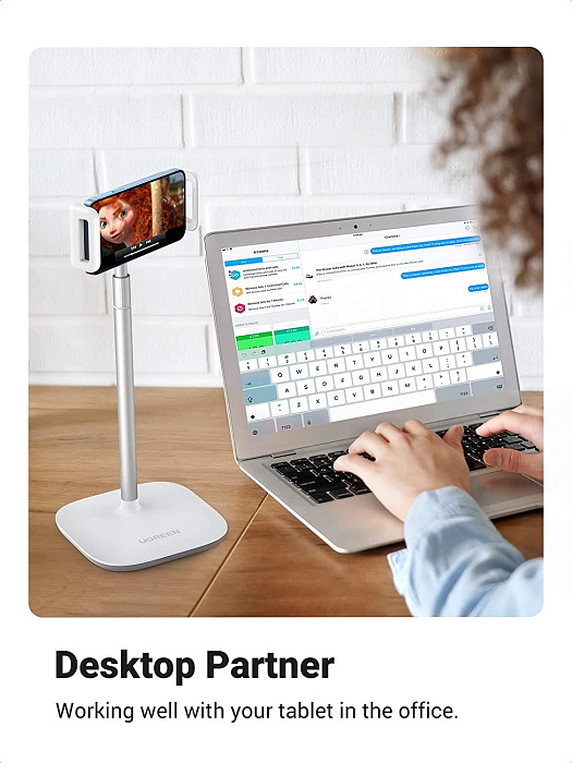 Подставка под планшет Ugreen LP177 (70574) Desktop Tablet Stand (Silver) купить в интернет-магазине icover