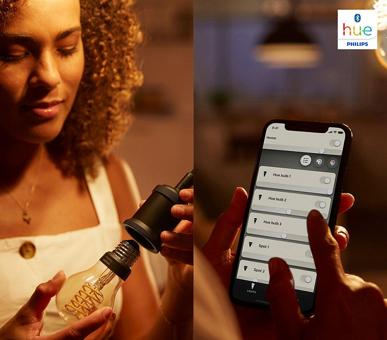 Умная светодиодная лампа Philips Hue White Bluetooth E27 (8718699688882) купить в интернет-магазине icover