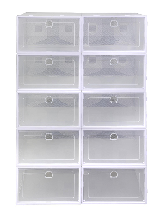 Коробки для хранения обуви Ridberg 10 шт (Transparent) купить в интернет-магазине icover