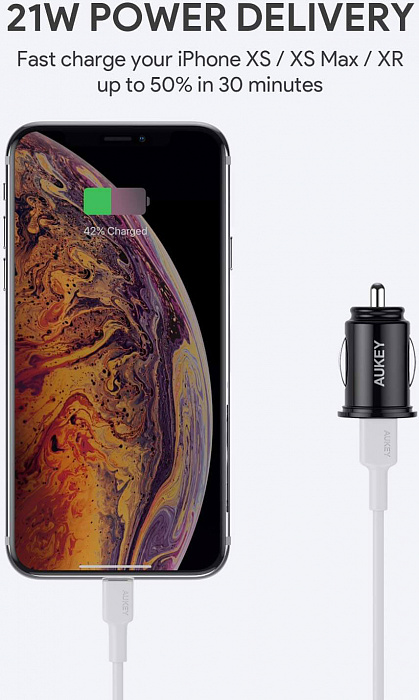 Автомобильная зарядка Aukey CC-Y11 (Black) купить в интернет-магазине icover