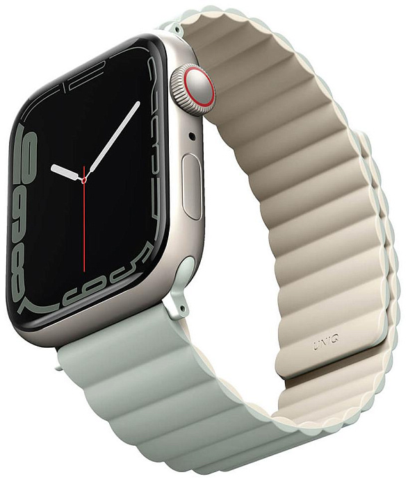 Ремешок Uniq Revix reversible Magnetic (45MM-REVSAGBEG) для Apple Watch 42/44/45 mm (Sage/Beige) купить в интернет-магазине icover