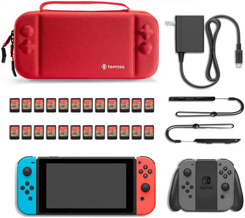 Чехол Tomtoc Travel Case для Nintendo Switch/OLED (Red) купить в интернет-магазине icover