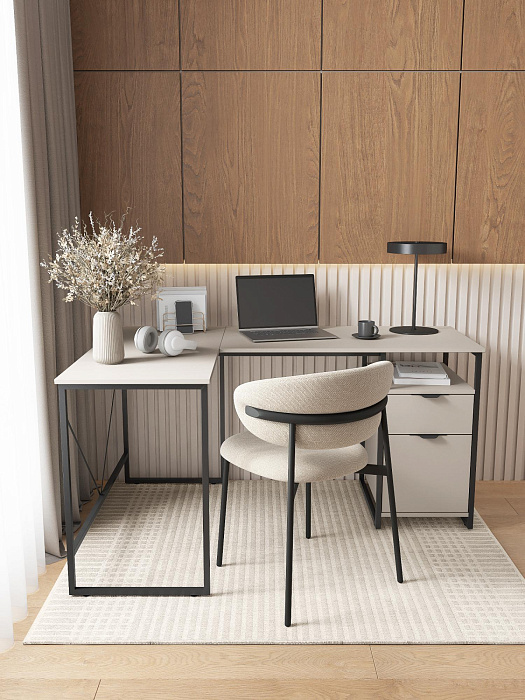 Стол письменный лофт RIDBERG NEVADA (Cashmire/Black) купить в интернет-магазине icover