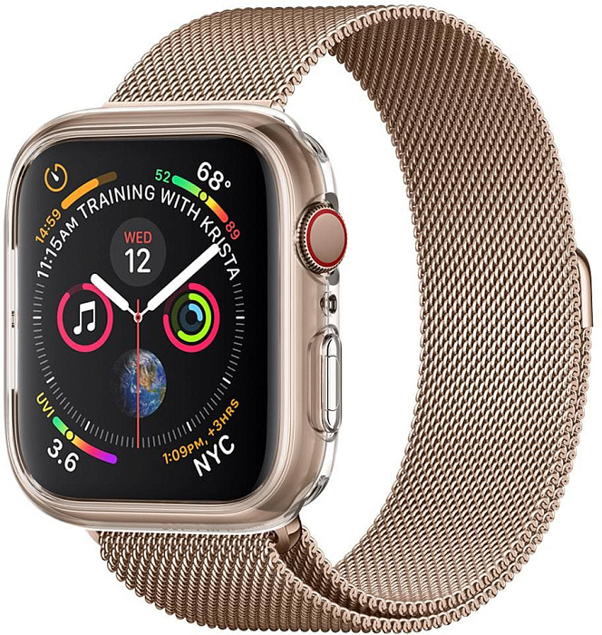 Чехол Spigen Liquid Crystal (ACS04196) для Apple Watch 44/45mm (Clear) купить в интернет-магазине icover