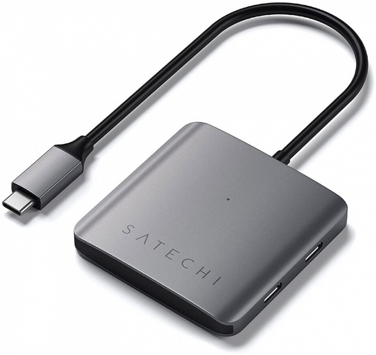 Хаб Satechi USB-C 4-Port ST-UC4PHM (Space Grey) купить в интернет-магазине icover