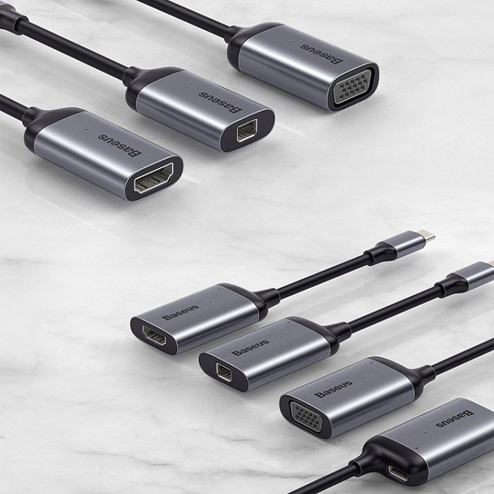 USB-концентратор Baseus Enjoyment Series USB-C to HDMI/PD CAHUB-W0G (Deep Grey) купить в интернет-магазине icover