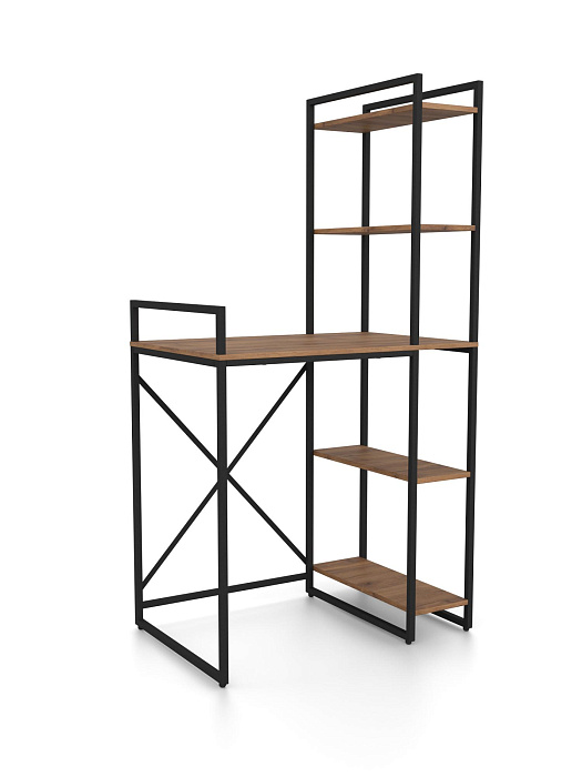 Стол-стеллаж для стиральной и сушильной машины RIDBERG МИЧИГАН (Dark Oak/Black) купить в интернет-магазине icover