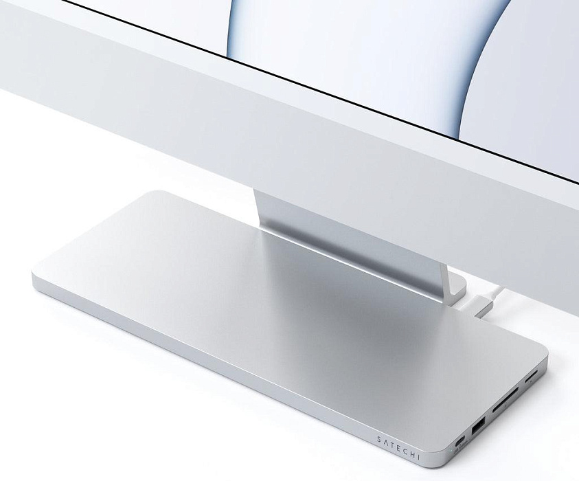 Док-станция Satechi USB-C Slim Dock для iMac 24" (Silver) купить в интернет-магазине icover